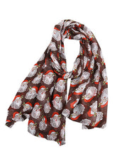 Santa Claus Print Black Scarf 2016 New Fashion Women Scarf Black Red Blue New Arrival Fashion Scarf