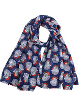 Santa Claus Print Black Scarf 2016 New Fashion Women Scarf Black Red Blue New Arrival Fashion Scarf