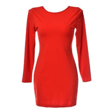Sexy Autumn Women Dress Robe Slim Fit Zipper Strecth Bodycon Dress With Long Sleeve Black Red Clubwear Mini Dresses Ropa Mujer