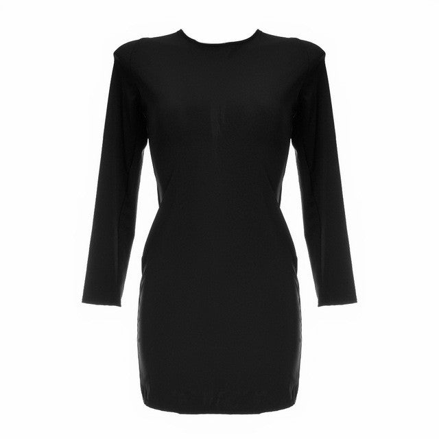 Sexy Autumn Women Dress Robe Slim Fit Zipper Strecth Bodycon Dress With Long Sleeve Black Red Clubwear Mini Dresses Ropa Mujer