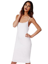 Sexy Backless Back Deep V Halter Strap Bodycon Dress Open Back Spaghetti Strap Club Midi Pencil Dress 2016 Fashion Women New
