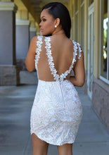Sexy Backless Eyelash Lace Deep Plunge V Neck Floral Embroidery See Through Club Dress Tank New Arrivals 2016 Women Dresses Lady
