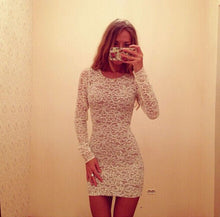 Sexy Bodycon Women Dress Lace Mini Winter Dress Black Dress Long Sleeves Club Club Dresses Vestidos Roupas Femininas 2015