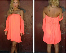 Sexy Chiffon Dress Slash Neck Pink Loose Casual Dresses Vestidos Knee-Length Summer Style Women Summer Dress 2015 Vestido