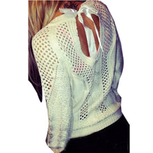 Sexy Hollow Out Plus Size Sweater Causal Women Knitted Pullover Autumn Jumpers Long Sleeve Sweater White Knitwear Woolen Sweater