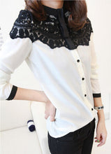 Sexy Lace Shirt Women Blouses Casual Chiffon Blouse Long Sleeve Blusa Roupas Camisas Blusas Femininas 2015 Women Tops Clothing