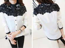 Sexy Lace Shirt Women Blouses Casual Chiffon Blouse Long Sleeve Blusa Roupas Camisas Blusas Femininas 2015 Women Tops Clothing