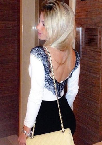 Sexy Lace V Neck White Women Blouses Shirt Skinny Strecth Women Tops Long Sleeve Autumn Blouse Renda Blusas Femininas