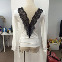 Sexy Lace V Neck White Women Blouses Shirt Skinny Strecth Women Tops Long Sleeve Autumn Blouse Renda Blusas Femininas