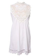 Sexy Lace White Dress Chiffon Summer Dress Mini Women Dress Sleeveless Vestidos Dresses Women Plus Size Vestido De Renda 2015