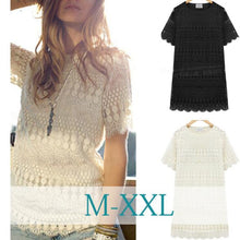 Sexy Lace Women Dress Hollow Out Office Summer Dress Crochet Mini Beach Dress Vestidos Femininas 2015 Vestido De Renda