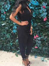 Sexy Long Black Rompers Womens Jumpsuit For Women Overalls Sleeveless Plus Size Bodycon Jumpsuit V Neck Suits Bodysuit Zipper