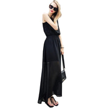 Sexy Long Summer Dress 2015 Women Dress V Neck Maxi Beach Dresses Summer Styles Little Black Dress Vestido Vestidos