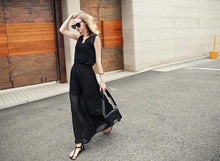 Sexy Long Summer Dress 2015 Women Dress V Neck Maxi Beach Dresses Summer Styles Little Black Dress Vestido Vestidos