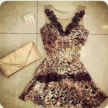 Sexy Mesh Summer Dress Leopard Women Dresses V Neck Casual Dress Women Vestido Vestidos Femininos 2015 Roupas Femininas