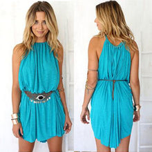 Sexy Mini Summer Dress Women Dress Women Clothing Sleeveless Casual Egypt Dresses Vestido Vestidos Robe Without belt 2015