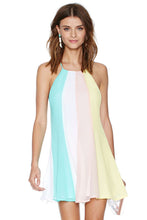 Sexy Rainbow Women Dress Strap Summer Dress 2015 Backless Mini Dresses Plus Size Women Clothing Clothes Vestido Vestidos