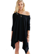 Sexy Red Blouse Irregular Skirt Slash Neck Solid Ruched Tops Loose Full Sleeve Drape Top Strapless Club Black Autumn Blouse