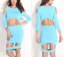 Sexy Shoulder Cut Out Hollow Out Knee Length Dresses Draped Dress Women Dress Summer Dress 2017 Vestido Vestidos Femininos Robe