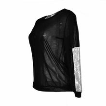 Sexy Silver Sequin Women Tops Long Sleeve Blouse See Through Red White Blouse Party Green Black Shirt Causal Plus Size Fashion