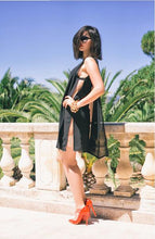 Sexy Split Women Dress Black Mesh Tank Summer Dress 2015 Vestido Bodycon Dresses Vestidos Summer Style