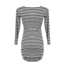 Sexy Striped Bodycon Dress Casual Long Sleeves Summer Dress Women Dresses Women Clothing Vestidos Slim Vestido Robe 2015