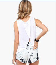 Sexy Summer Women Tank Top Back Split Tops Print White Plus Size Shirt Women Tops Blusas Femininas Women 2015 Camisetas