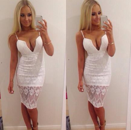 Sexy Tropical White Lace Dresses Women Summer Dress Casual Dress Women Dress Vestidos Femininos Vestidos Casual