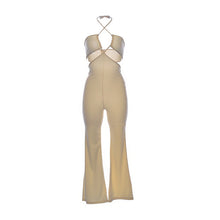 Sexy V Neck Rompers Womens Jumpsuit Elegant Black Long Jumpsuit Summer Halter Neck Bodysuit Hollow Out Red Overalls Playsuit