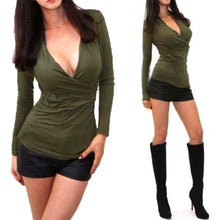 Sexy V Neck Women Blouses Tops Red Black Green Blouse Autumn Wrap Blouse Plus Size Fashion Shirt Ladies Workout Tops