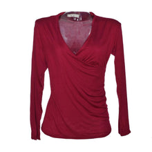 Sexy V Neck Women Blouses Tops Red Black Green Blouse Autumn Wrap Blouse Plus Size Fashion Shirt Ladies Workout Tops