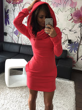 Sexy Women Hoodies Turtle Neck Stretch Dress Causal Rock Ladies Fashion Autumn Dress Cotton Gray Mini Dresses With Long Sleeves