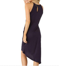 Sheer Back Hollow Out Spaghetti Strap High Low Dress Women Wrap Simple Black Sundress New Arrival 2016 Girl Summer Beach Dress