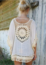 Sheer Floral Pattern Crochet Boho Women Loose Blouse Summer Oversized Bohemian Shirt Hollou Big Size Knit 2016 Casual Fashion