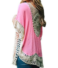 Sheer Floral Pattern Crochet Boho Women Loose Blouse Summer Oversized Bohemian Shirt Hollou Big Size Knit 2016 Casual Fashion