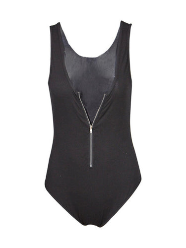 Silver Front Zipper Sleeveless Club Bodysuit Women Bodycon Black Sexy Club Jumpsuits Bodysuit Fashion Party Playsuit Romper