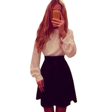 Skater Women Dress Mini Long Sleeves Dresses Women Clothing Blue Black Autumn Dress Vestido Vestidos Robe 2016 Fake 2 pieces