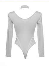 Sleeve Clasp Out Halter Choker Neck High Cut Long Playsuit Long Sleeve Sexy Fashion Spandex Bodysuit Sexy Club Shorts Romper