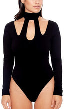 Sleeve Clasp Out Halter Choker Neck High Cut Long Playsuit Long Sleeve Sexy Fashion Spandex Bodysuit Sexy Club Shorts Romper