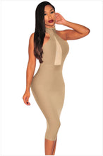Sleeveless Halter Circle Open Midi Dress Bodycon Sleeveless Sexy Party Club Red Black Summer Clothes For Women Ladies Dress 2016