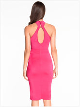Sleeveless Halter Circle Open Midi Dress Bodycon Sleeveless Sexy Party Club Red Black Summer Clothes For Women Ladies Dress 2016