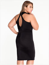 Sleeveless Halter Circle Open Midi Dress Bodycon Sleeveless Sexy Party Club Red Black Summer Clothes For Women Ladies Dress 2016