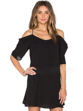 Slip Solid Black Dress Spaghetti Strap Dresses New Fashiom Mini Casual Dress New Arrivals 2016 Women Dresses