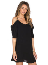 Slip Solid Black Dress Spaghetti Strap Dresses New Fashiom Mini Casual Dress New Arrivals 2016 Women Dresses
