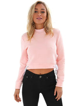 Solid Full Sleeve O-Neck Short Pullover Bow Sweater Hollow Out Pink Women Sweater 2016 New Fashion Women Casual Slim Tops