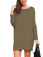 Solid O-Neck Full Sleeve Blouse Army Green Mini Casual Loose Tops Women Autumn Blouse 2016 New Arrival Cotton Blouses