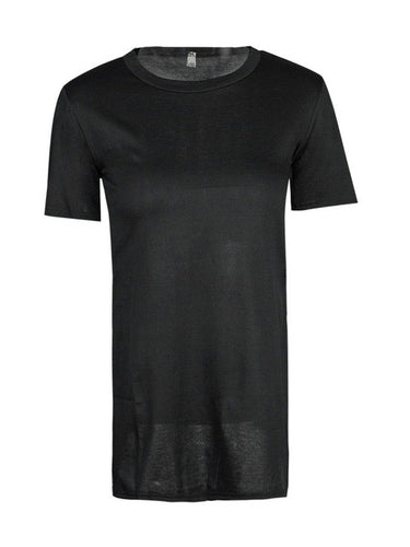 Solid O-Neck White Blouse Black Short Sleeve Double Slit Split Women Blouses For Summer Fall Ladies 2016 Casual Loose Tops