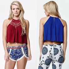 Spaghetti Strappy Hollow Out Tribal Print Ruched Short Crop Top Cropped Midriff Sleeveless Crochet Crop Sexy Shirt Vest Women