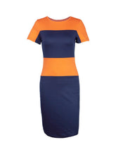 Stripe Patchwork Bodycon Sheath Office Lady Dress Casual Back Zipper Pencil Elegant Dress Summer Women Wear To Work High Quality