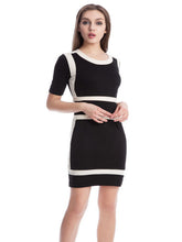Striped Print Mini Short Dress Office Ladies Work Dress 2016 Elegant Bodycon Stretch Patchwork Summer Dress 2016 New Style